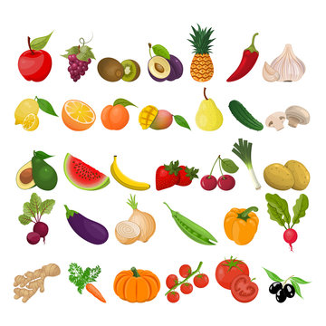 Collection of fruits and vegetables