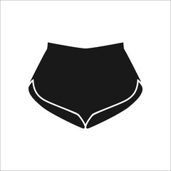 Running shorts sign simple icon on background