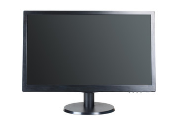 widescreen monitor isolated on white background