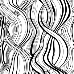 Seamless abstract pattern waves hair background
