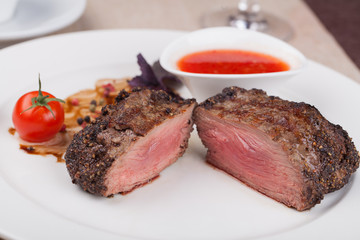 Grilled beef steak