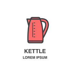 Kitchen kettle vector design element.