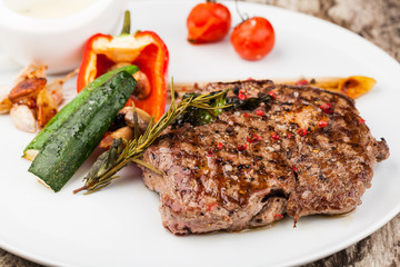 Grilled beef steak