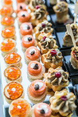 Assortment of canapes.