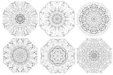 abstract  circle pattern set