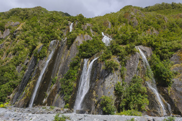 Obraz premium Franz-Josef Gletscher Neuseeland Südinsel - glacier New-Zealand south island 