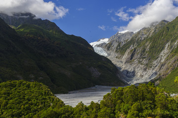 Fototapeta na wymiar Gletscher Franz Josef Neuseeland - Glacier New Zealand Franz-Josef