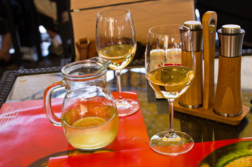 Wine in restaurant