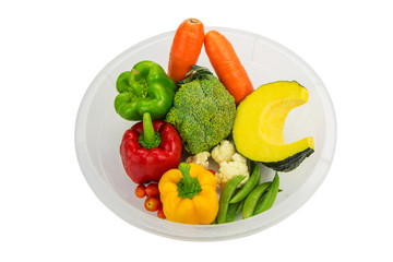 Fresh vegetable isolated on white background.