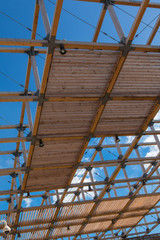 Wooden Ceiling Structure: Building with Modern Architectural Des