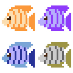 Obraz premium pixel art fish