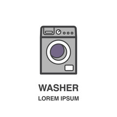 Washer machine vector design element.