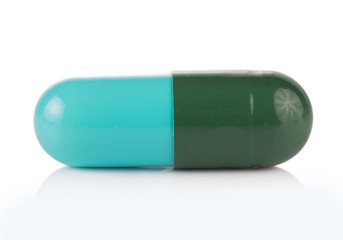 pills capsules isolated on white background