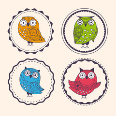 Owl graphic. Abstract