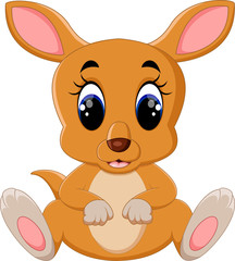 Cute kangaroo cartoon