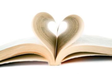 Heart Book isolated on white background