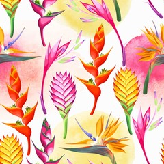 Jungle flowers seamless