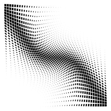 abstract curved vector halftone squares