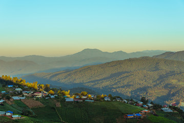 Village on the mountain at Doi Mon Tawan, Chiang Mai, Thailand