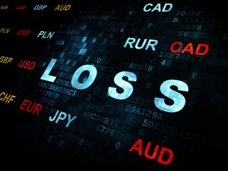 Business concept: Loss on Digital background