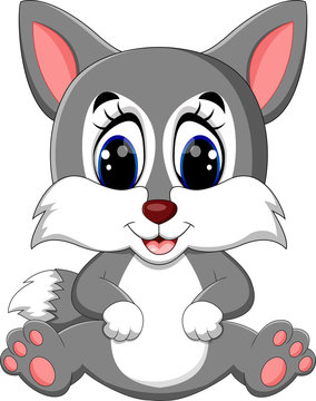 Cute wolf cartoon