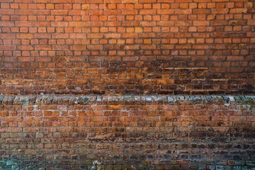 Classic grunge texture red brick wall background