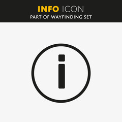 Vector information sign icon. Info symbol in round shape.