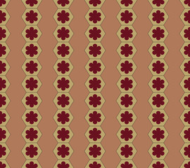 Honeycomb and flower seamless pattern