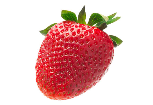 Strawberry fruit on white