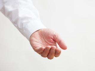 Obraz premium Tenderhearted gesture, closeup shot