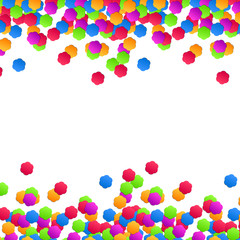 Colorful background with flower confetti