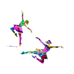 Obraz premium abstract dancer silhouette