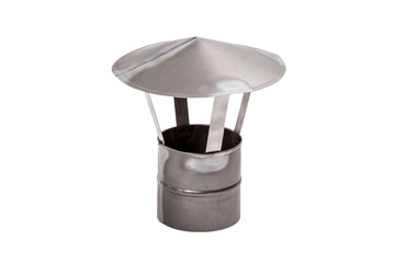 fitting detail, tin or deflector of metal funnel isolated