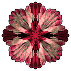 210116_6_3 Blume Rosette­ Ornament