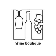 Badge or label for wine, winery or wine house