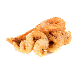 pork snack,Thai food on white background
