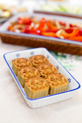 Mooncakes on a china Dish