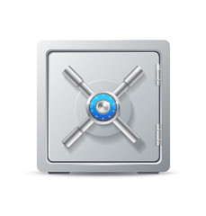 Security Metal Safe. Vector