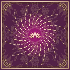 water lily, wedding card design, royal India