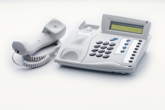 Telephone set of offhook milk white color