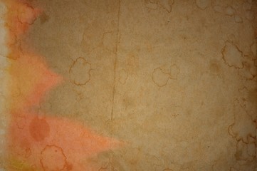 Old stained paper texture or background