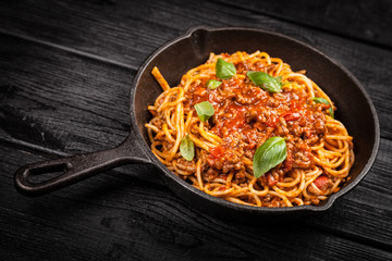 Traditional spaghetti bolognese