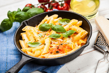 Traditional penne pasta