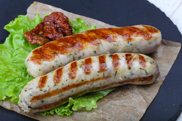 Grilled sausages