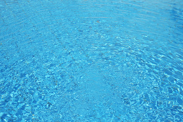 blue water in the pool background