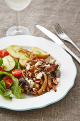 vegetable ragout with mushrooms and blue cheese