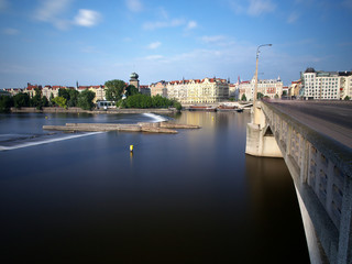 Obraz premium Vltava River near Jirasek Bridge, Prague