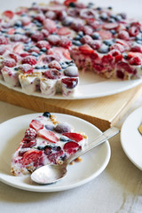 homemade icecream berry pie
