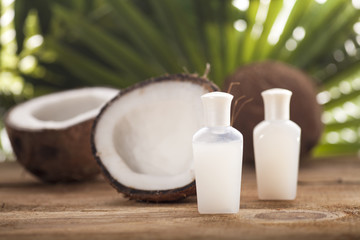 Fototapeta na wymiar Coconut Essential Oil