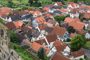 Fototapeta na wymiar historic town muenzenberg hessen germany